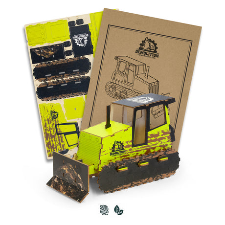 BRANDCRAFT Bulldozer Wooden Model - Impact Aware