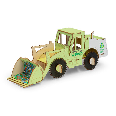 BRANDCRAFT Wheel Loader Wooden Model - Left Side