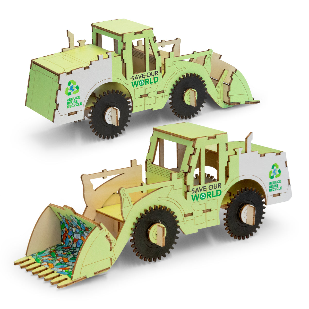 BRANDCRAFT Wheel Loader Wooden Model - Assembled