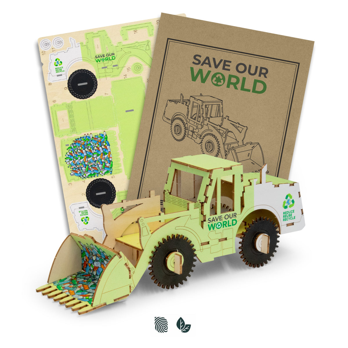 BRANDCRAFT Wheel Loader Wooden Model - Impact Aware