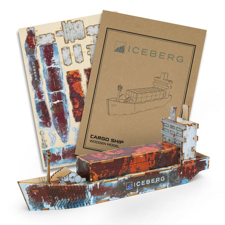 BRANDCRAFT Cargo Ship Wooden Model - Main