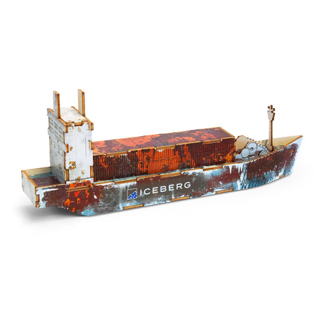 BRANDCRAFT Cargo Ship Wooden Model - Right Side