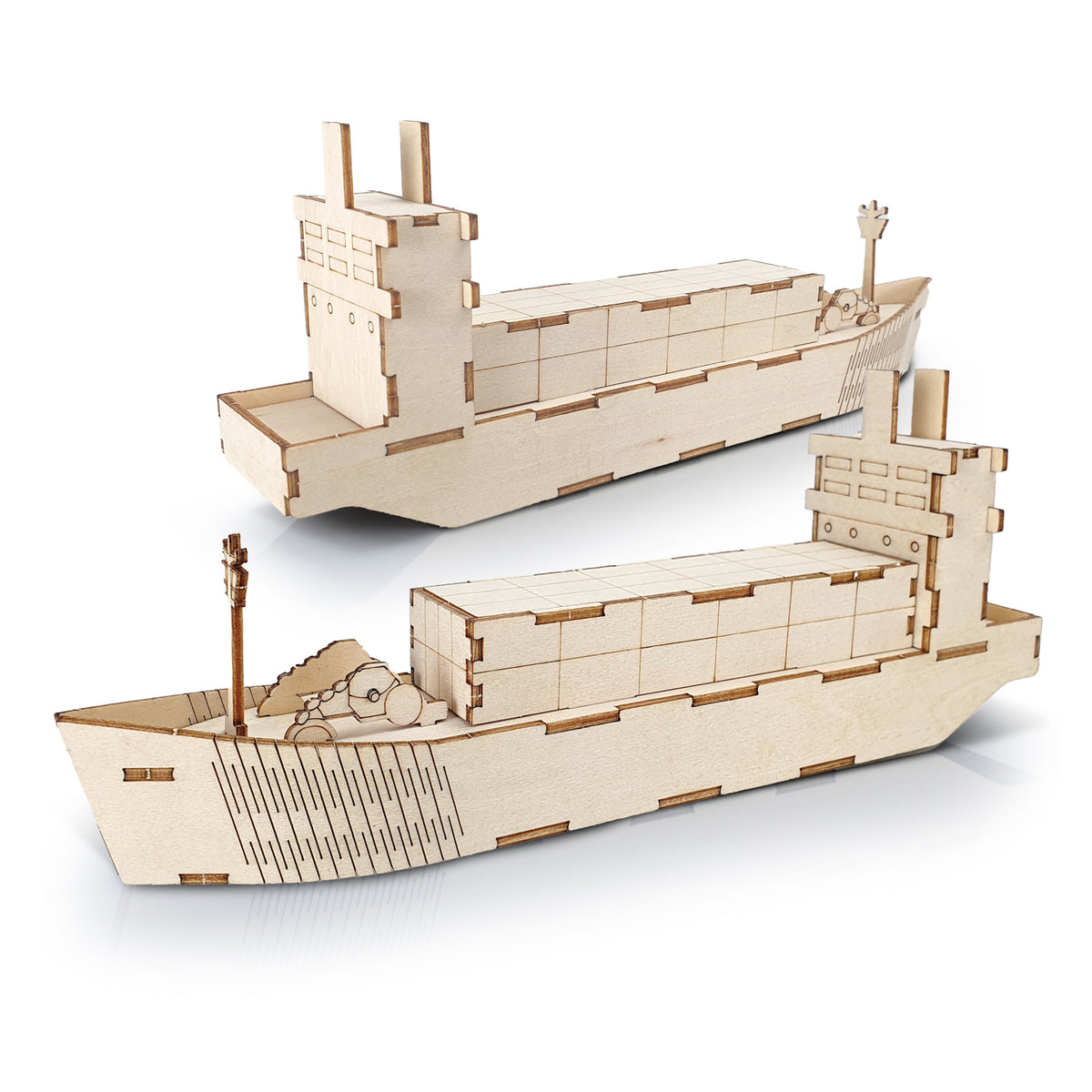 BRANDCRAFT Cargo Ship Wooden Model - Assembled