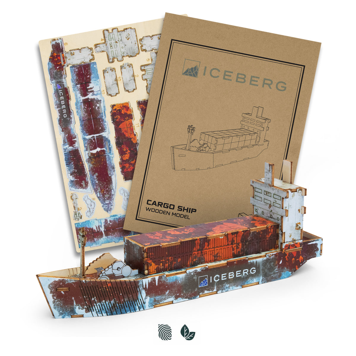 BRANDCRAFT Cargo Ship Wooden Model - Impact Aware