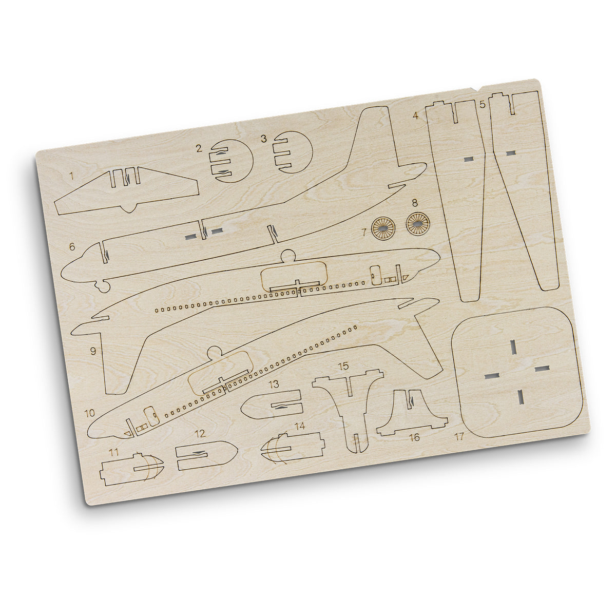 BRANDCRAFT Jet Plane Wooden Model - Flat Sheet