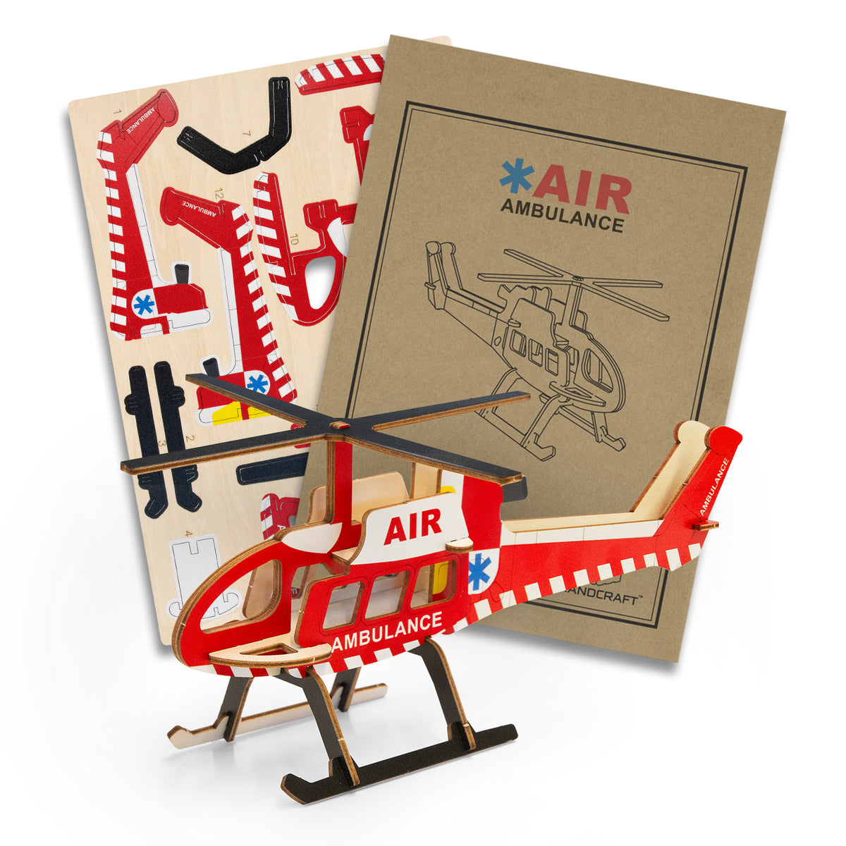 BRANDCRAFT Helicopter Wooden Model - Main