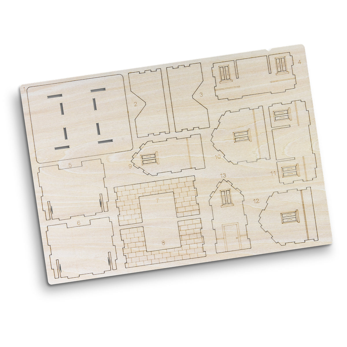 BRANDCRAFT House Wooden Model - Flat Sheet