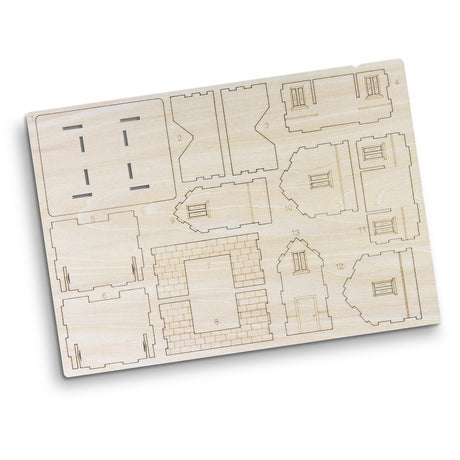 BRANDCRAFT House Wooden Model - Flat Sheet