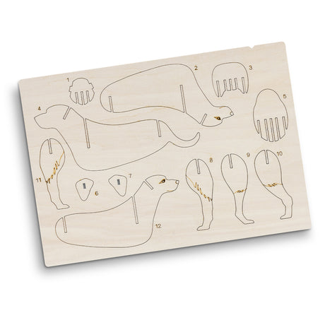 BRANDCRAFT Dog Wooden Model - Flat Sheet