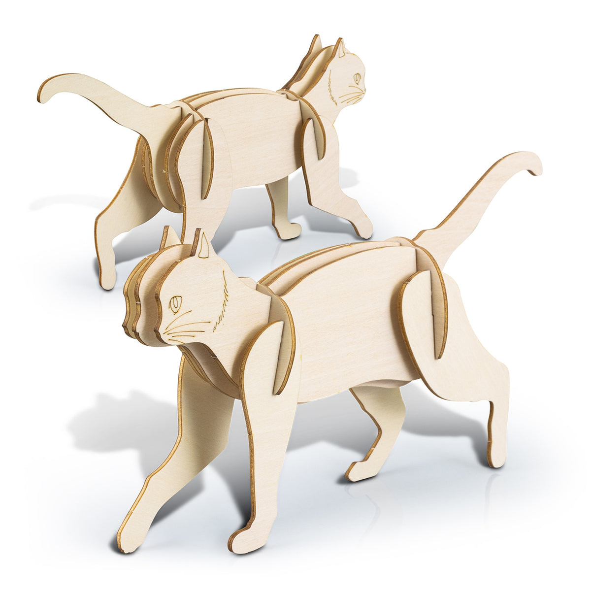 BRANDCRAFT Cat Wooden Model - Assembled Unbranded