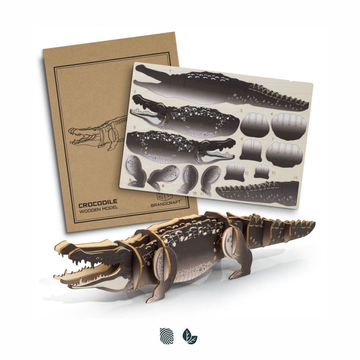 BRANDCRAFT Crocodile Wooden Model - Impact Aware