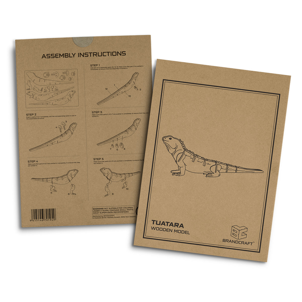 BRANDCRAFT Tuatara Wooden Model - Sleeve