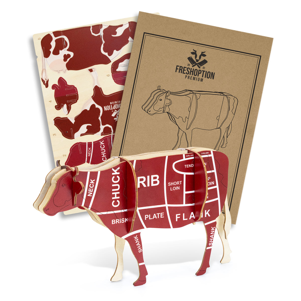 BRANDCRAFT Cow Wooden Model - Main