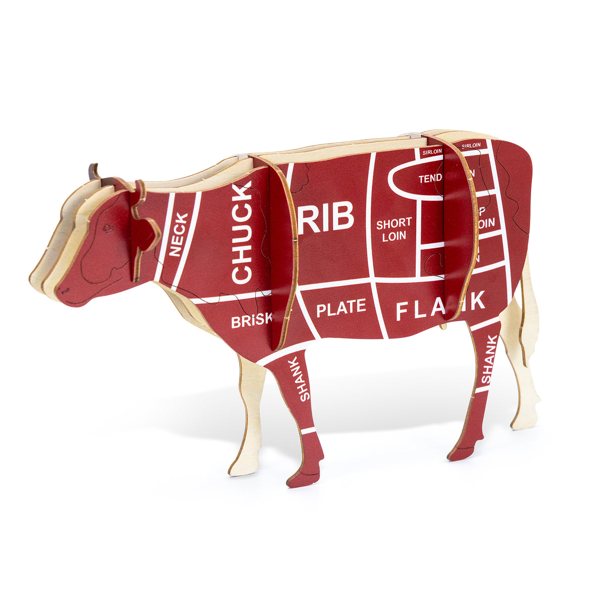 BRANDCRAFT Cow Wooden Model - Left Side