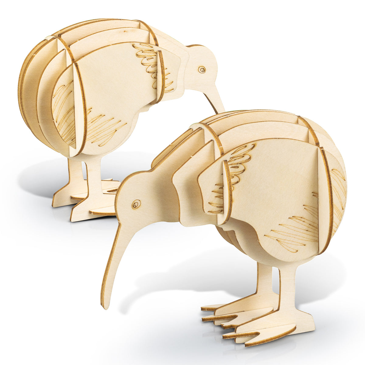 BRANDCRAFT Kiwi Wooden Model - Assembled Unbranded