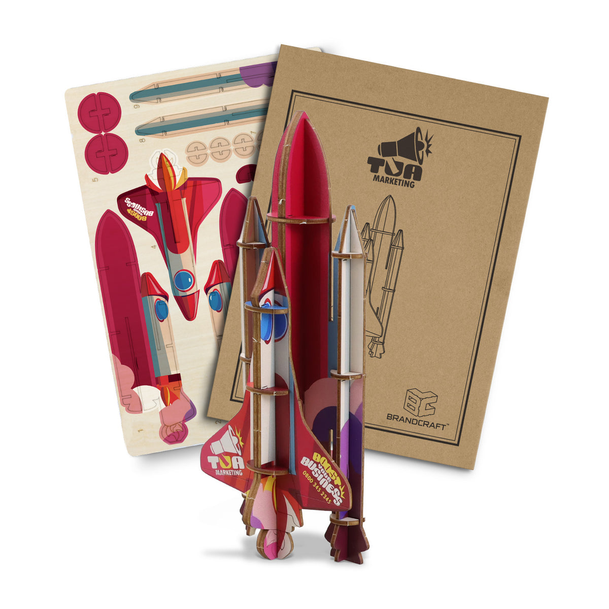 BRANDCRAFT Rocket Ship Wooden Model - Main