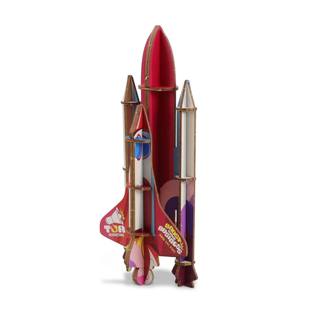 BRANDCRAFT Rocket Ship Wooden Model - Left Side