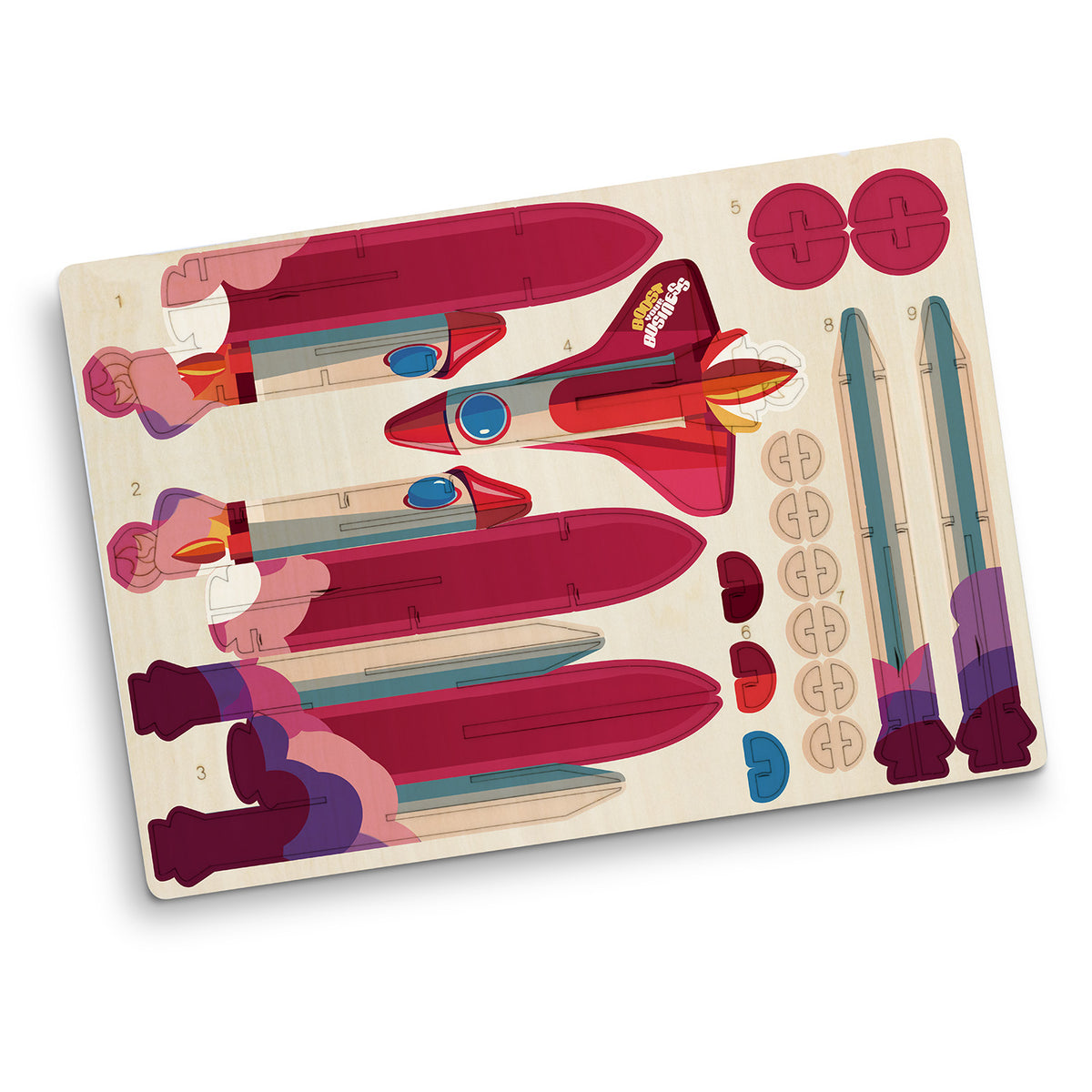BRANDCRAFT Rocket Ship Wooden Model - Direct Digital