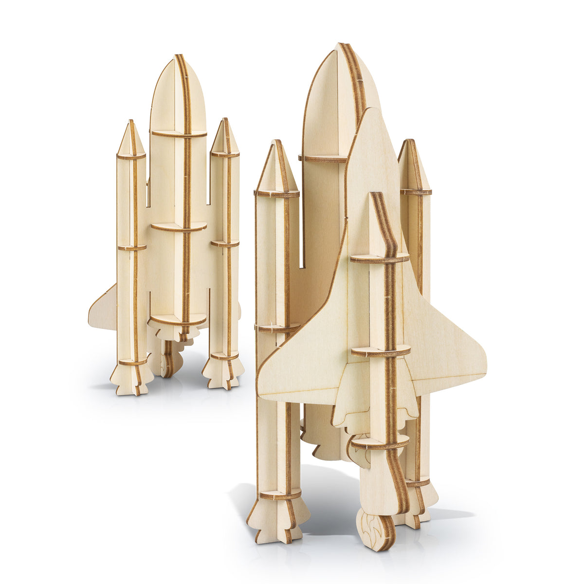 BRANDCRAFT Rocket Ship Wooden Model - Assembled Unbranded