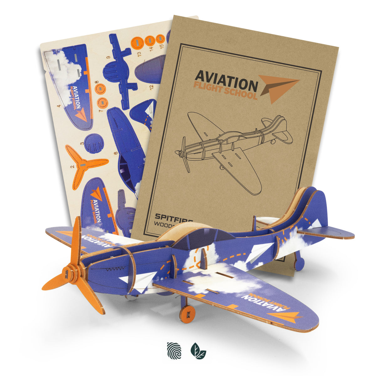 BRANDCRAFT Spitfire Wooden Model - Impact Aware