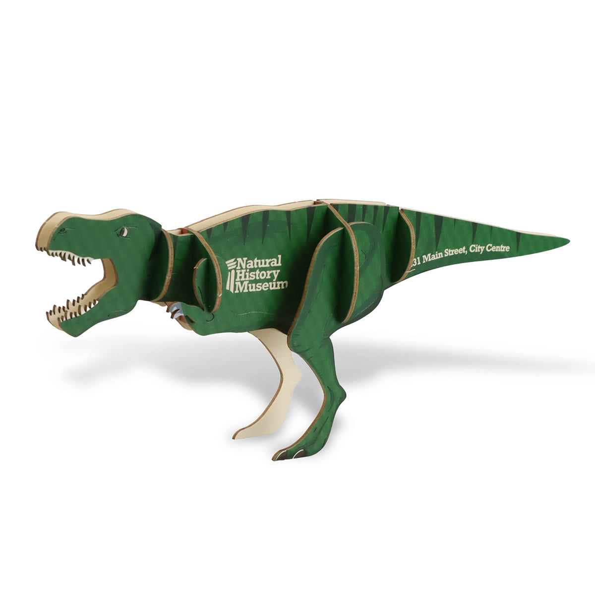 BRANDCRAFT Tyrannosaurus Rex Wooden Model - Left Side