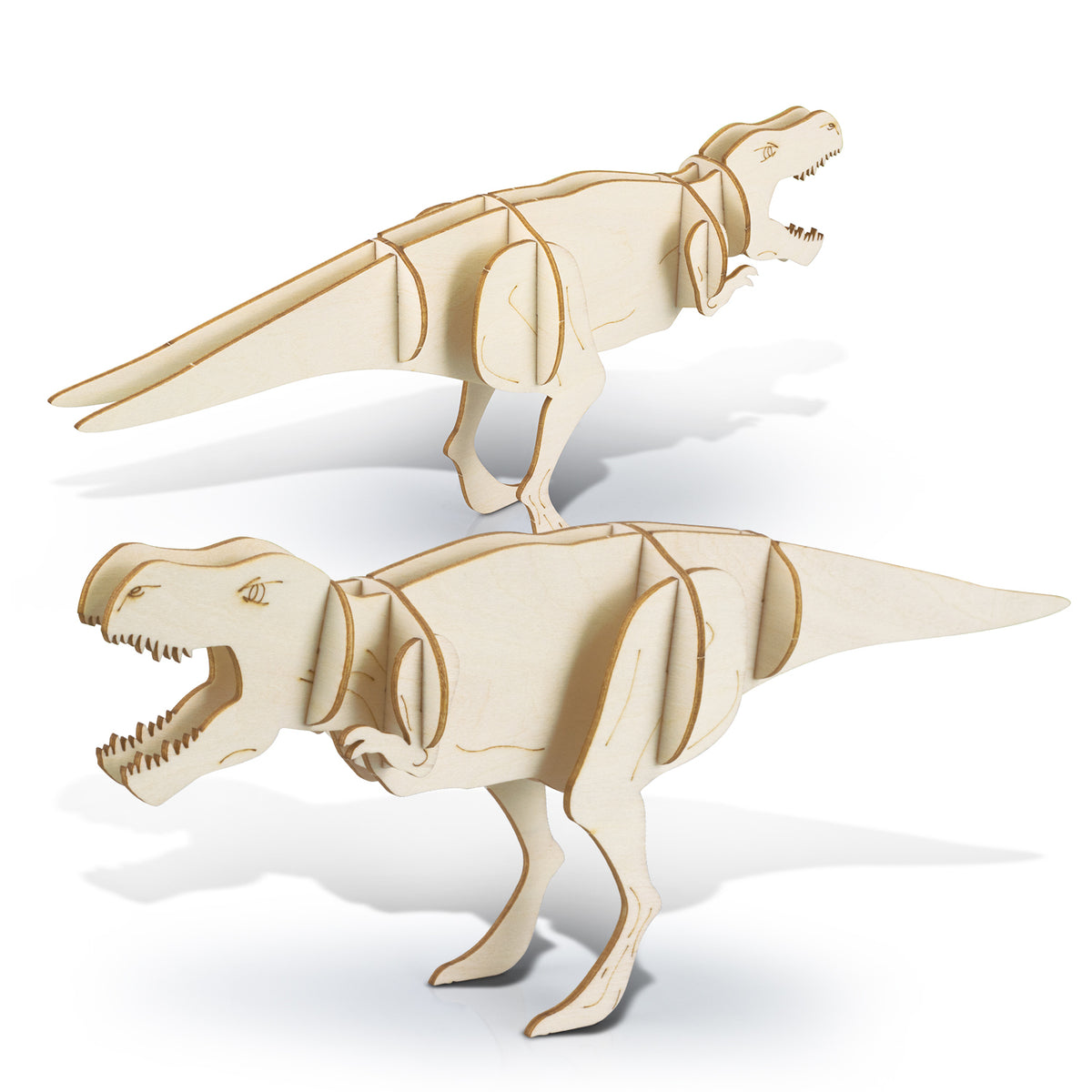 BRANDCRAFT Tyrannosaurus Rex Wooden Model - Assembled Unbranded