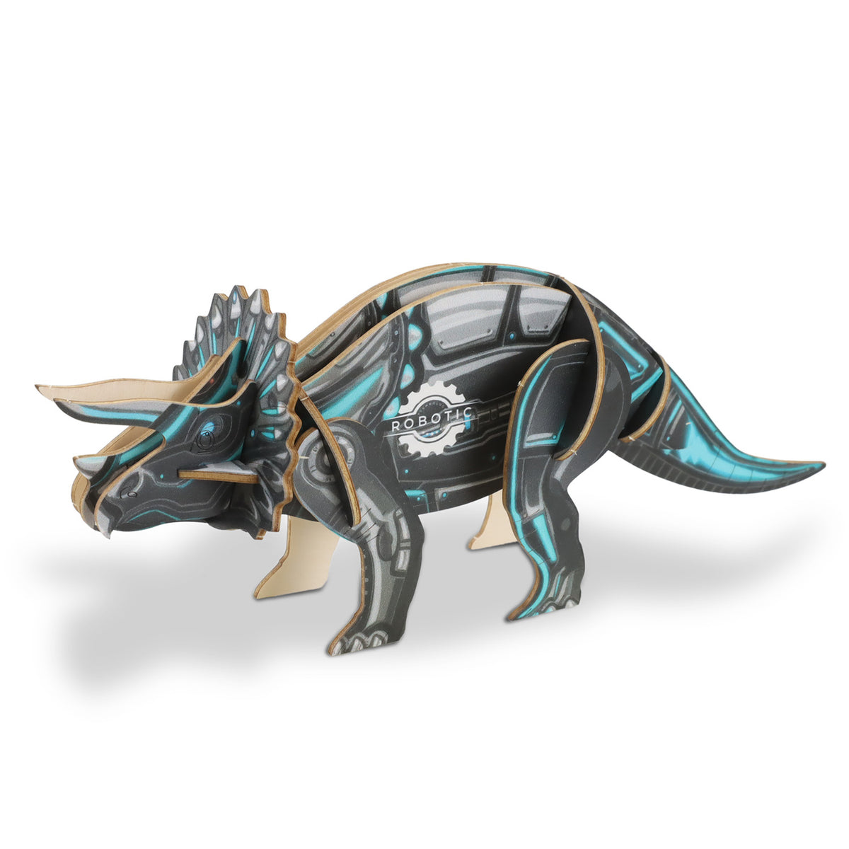 BRANDCRAFT Triceratops Wooden Model - Left Side
