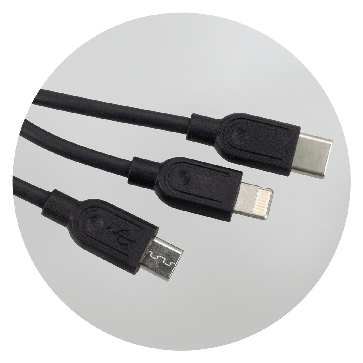 Bamboo Triple Connector Cable - Detail