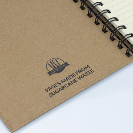 Sugarcane Paper Spiral Notebook - Detail