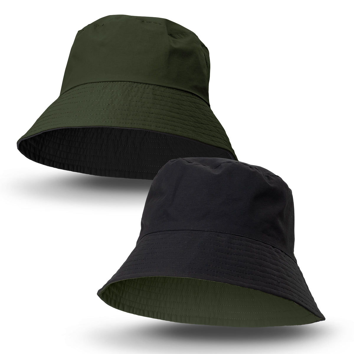 Reversible Ripstop Bucket Hat - Black/Olive