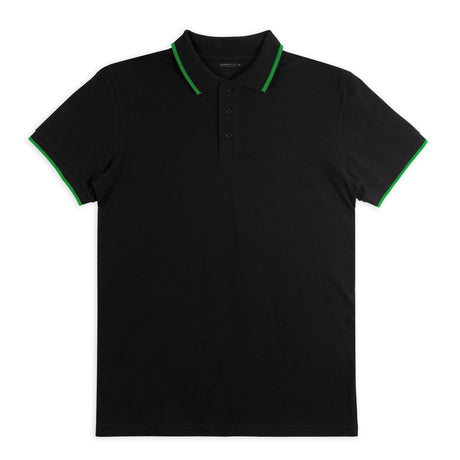 TRENDSWEAR Williams Mens Polo - Black/Kelly Green