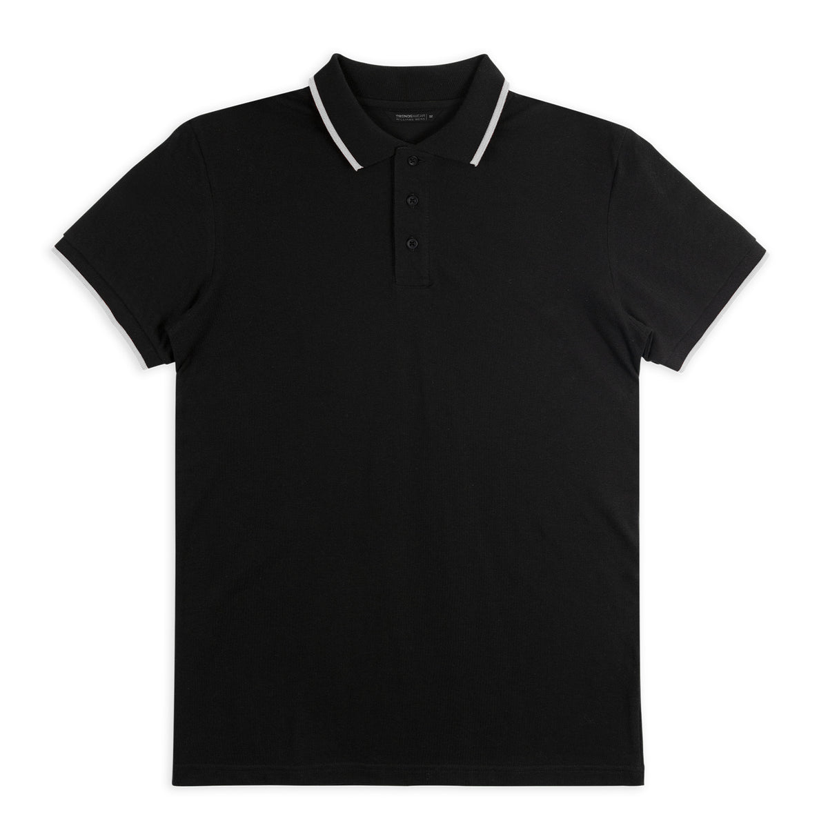 TRENDSWEAR Williams Mens Polo - Black/White