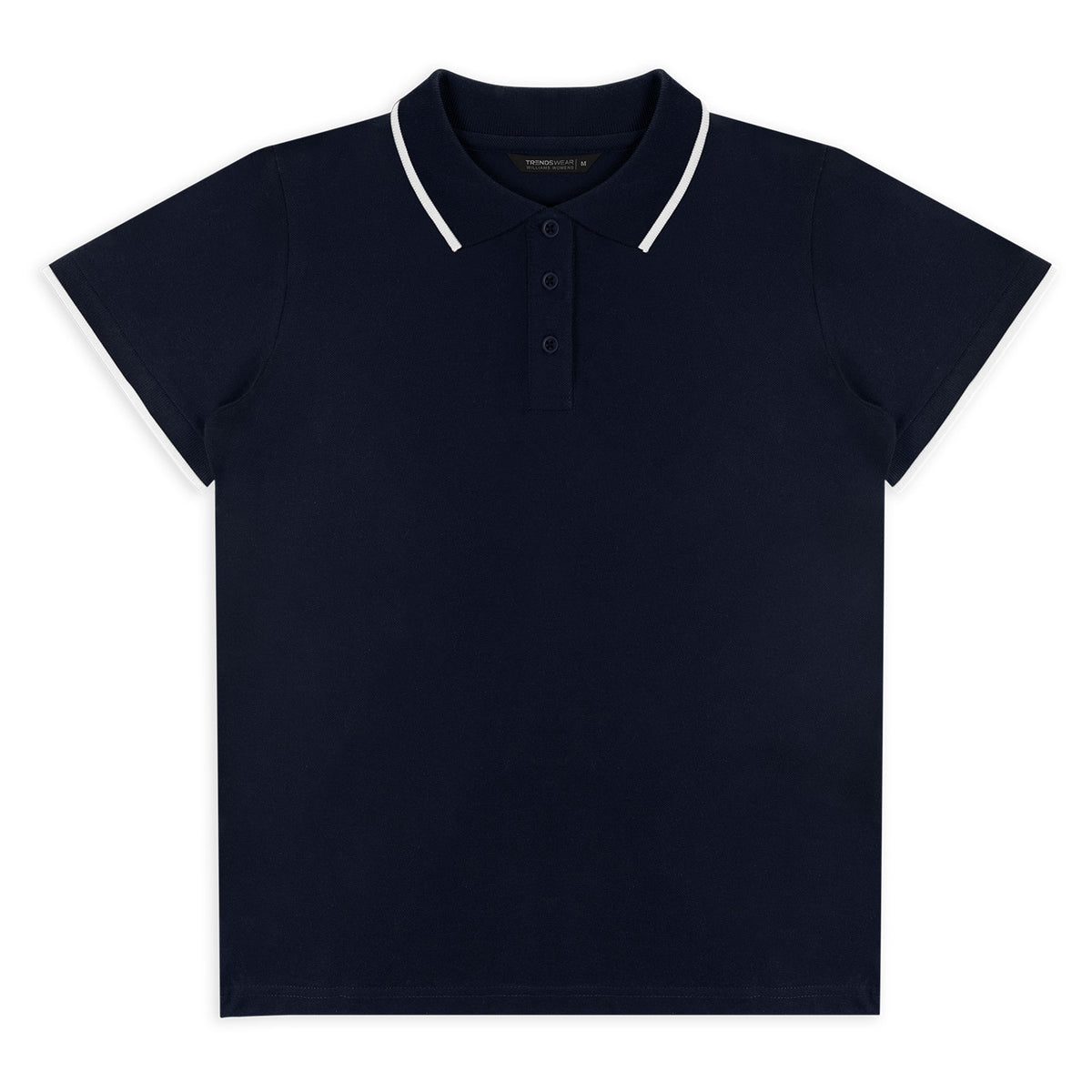 TRENDSWEAR Williams Womens Polo - Navy/White