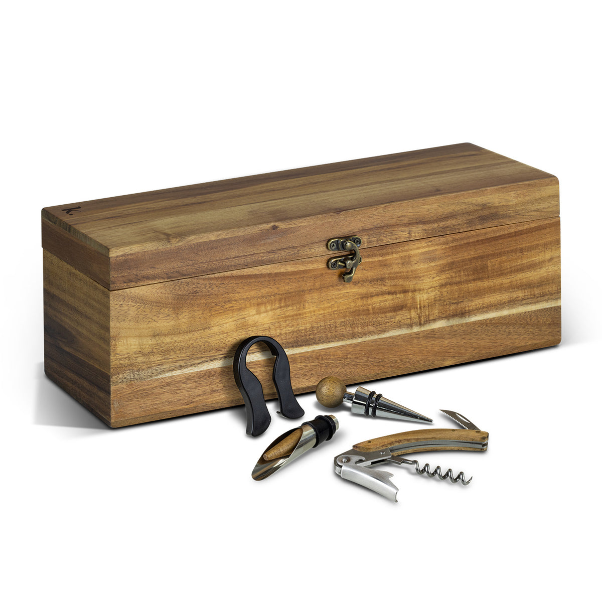Keepsake Wine Box Gift Set - Natural