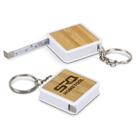 Bamboo Tape Measure Key Ring - Main