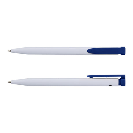 Recycled Plastic Pen - White/Blue