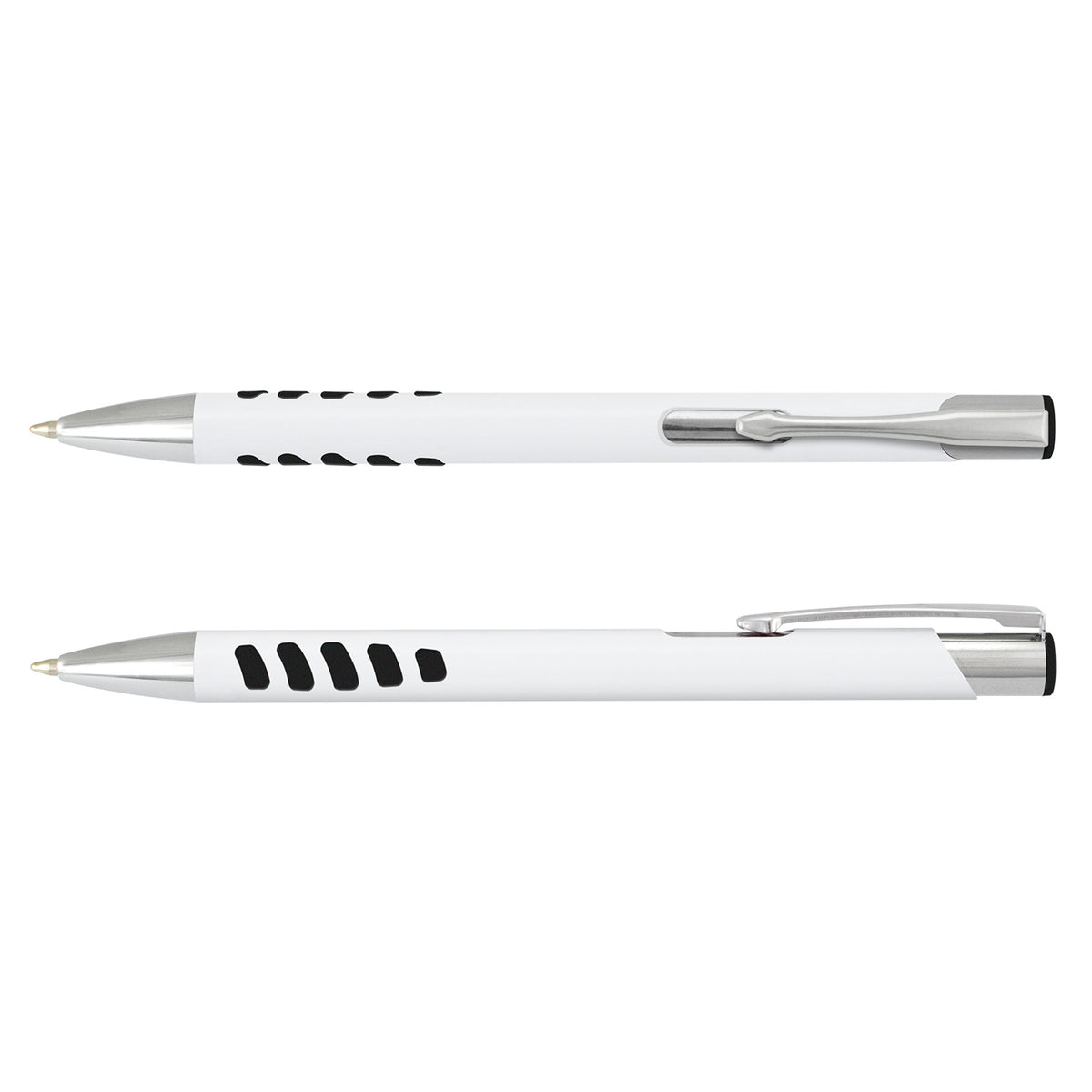 Panama Grip Pen - White Barrel - White/Black