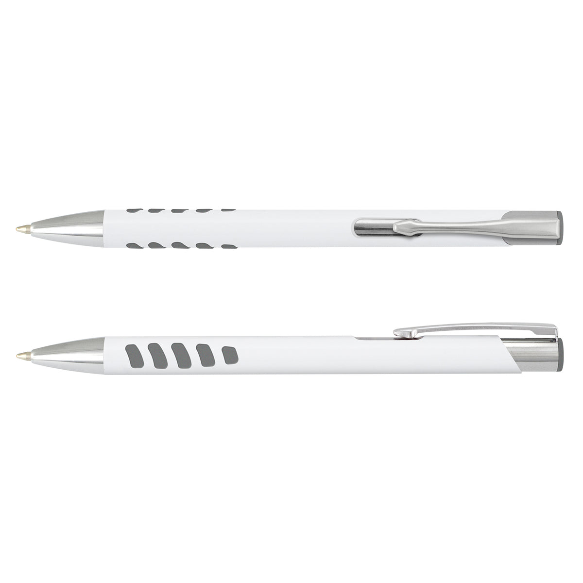 Panama Grip Pen - White Barrel - White/Grey