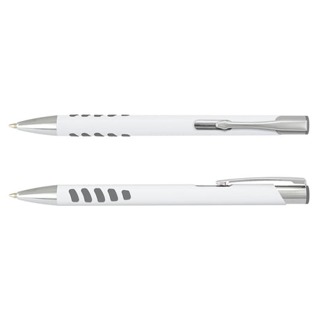 Panama Grip Pen - White Barrel - White/Grey
