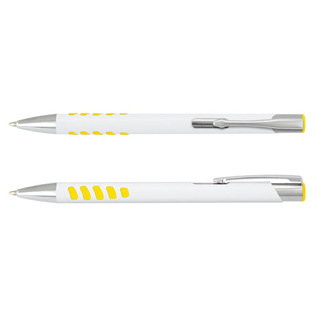 Panama Grip Pen - White Barrel - White/Yellow