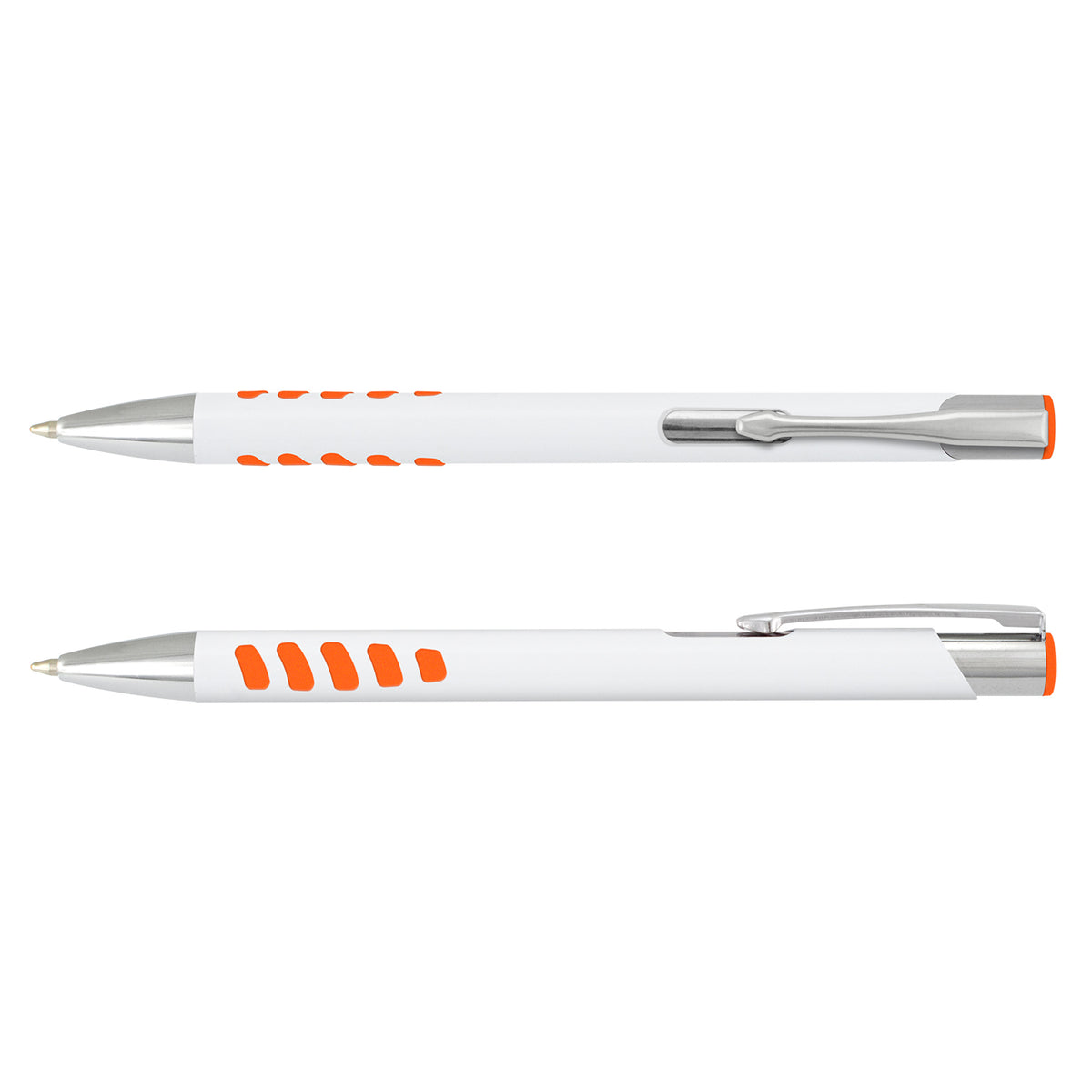 Panama Grip Pen - White Barrel - White/Orange