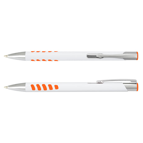 Panama Grip Pen - White Barrel - White/Orange