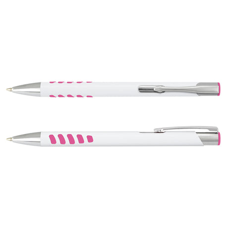 Panama Grip Pen - White Barrel - White/Pink