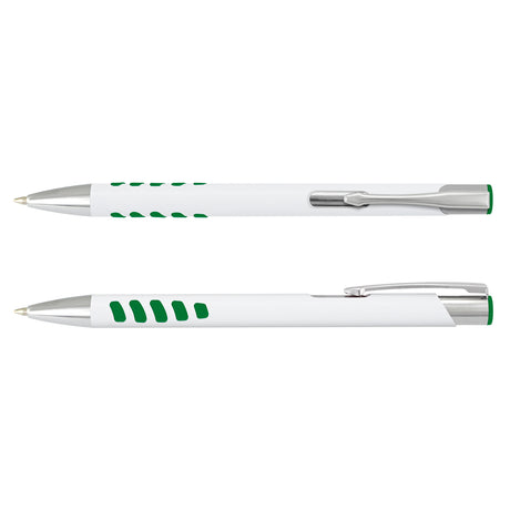 Panama Grip Pen - White Barrel - White/Green