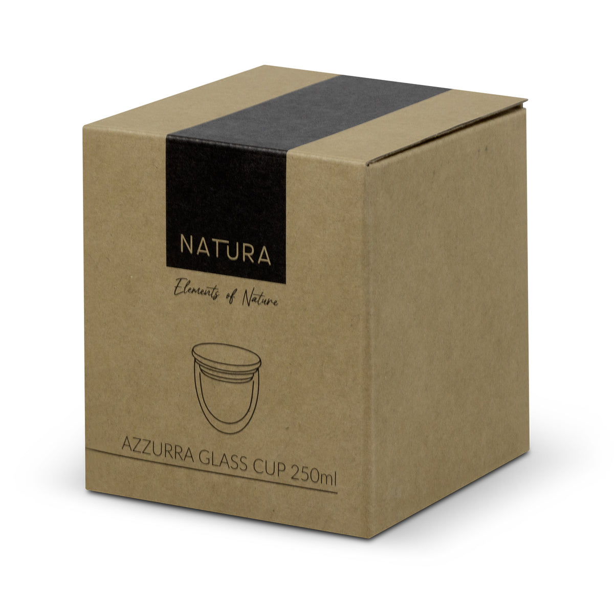 NATURA Azzurra Glass Cup - 250ml - Gift Box