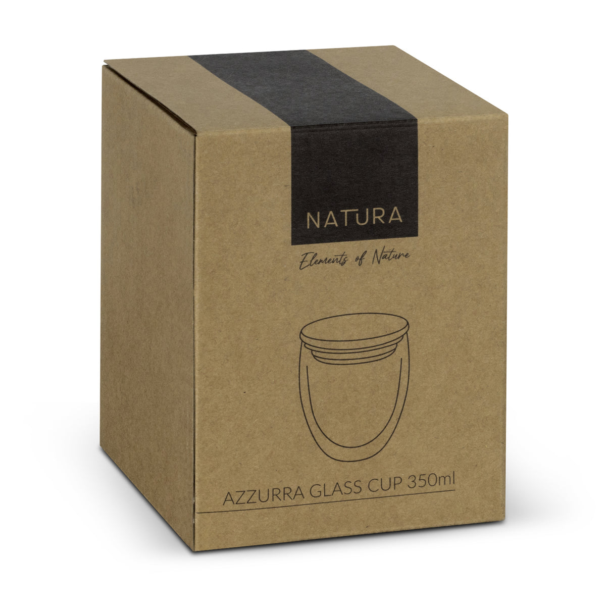 NATURA Azzurra Glass Cup - 350ml - Gift Box