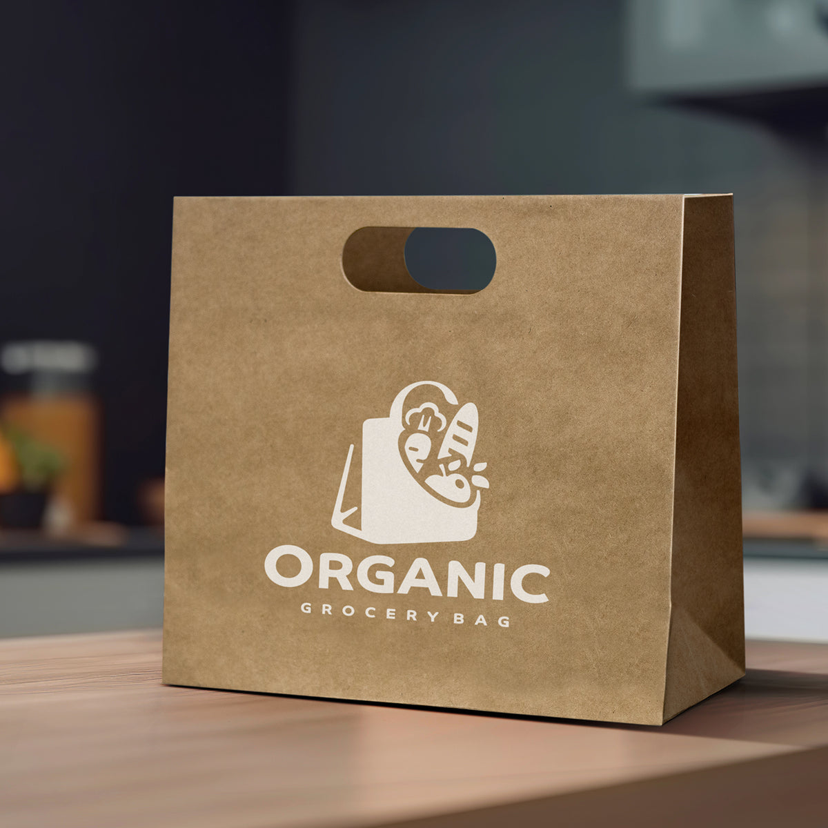 Large Die Cut Paper Bag Landscape - Feature