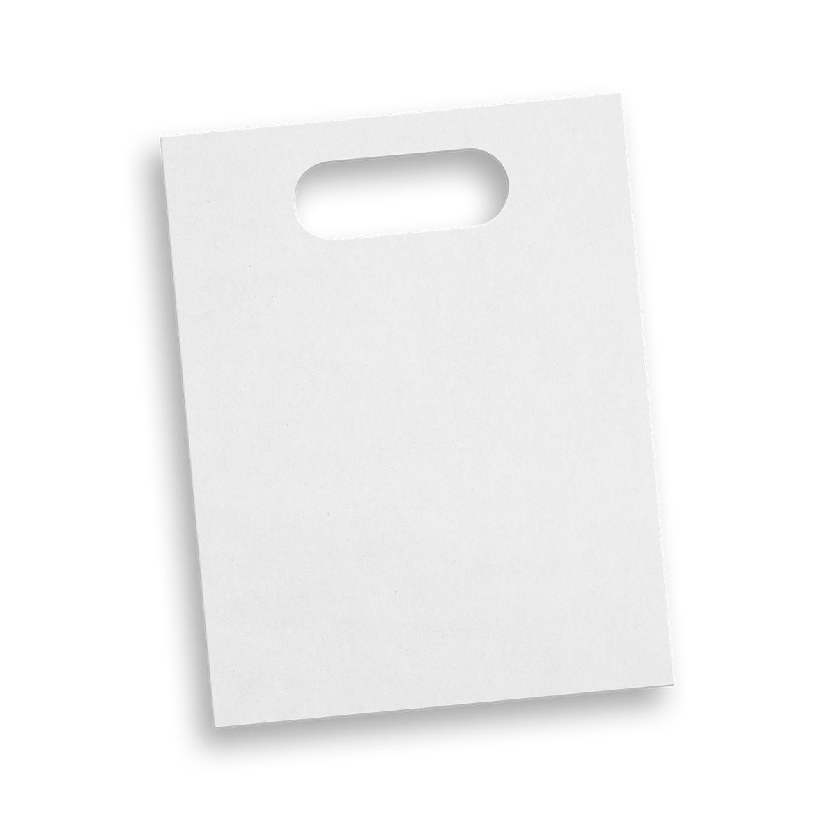Medium Die Cut Paper Bag Portrait - White
