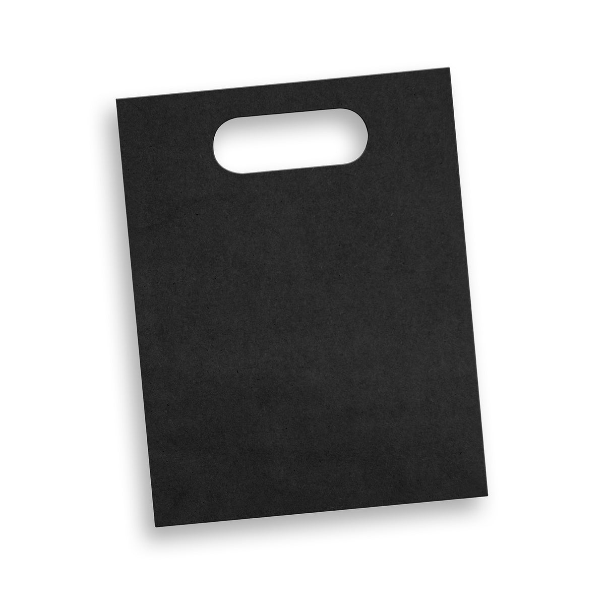 Medium Die Cut Paper Bag Portrait - Black