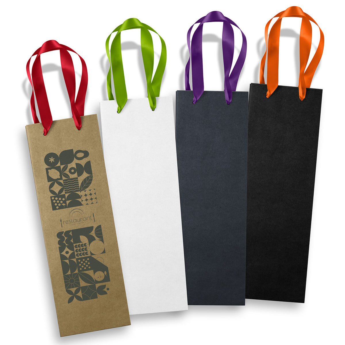Champagne Ribbon Handle Paper Bag - Main
